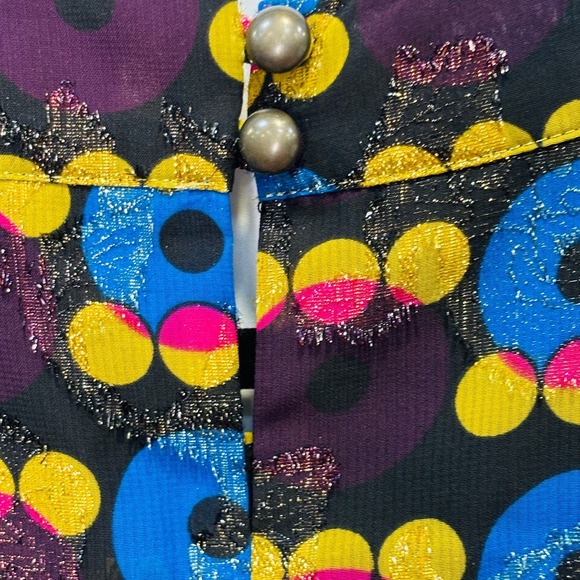 Anna Sui Target 20th Anniversary Collection Retro Metallic Mod Dress Size Medium - Picture 5 of 8